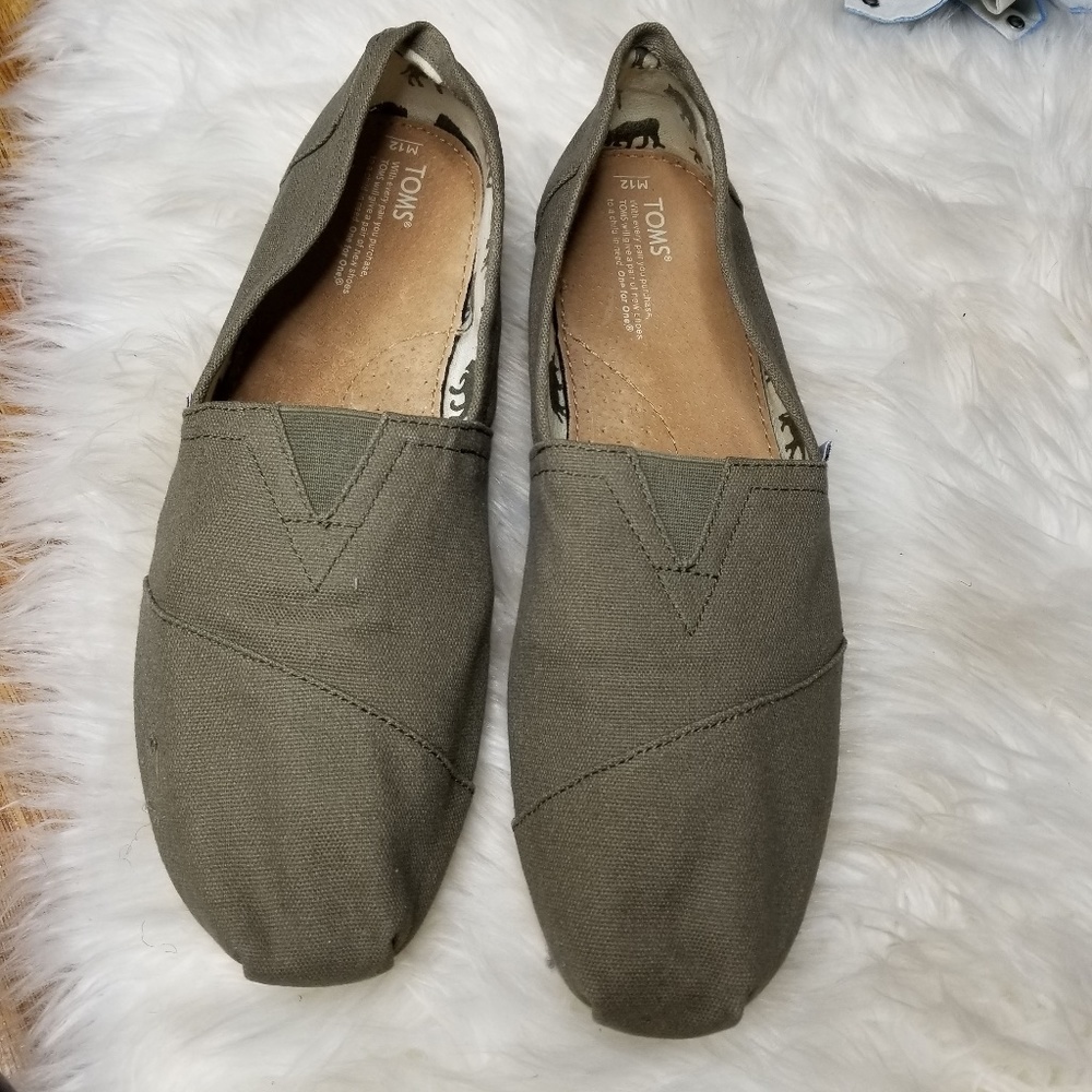TOMS Olive Green Canvas Men's Classics